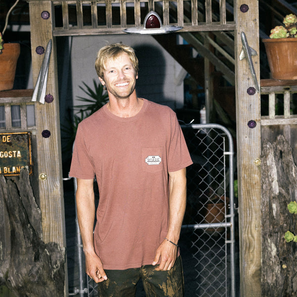 Roark Shield Pocket Premium Tee In Red Clay