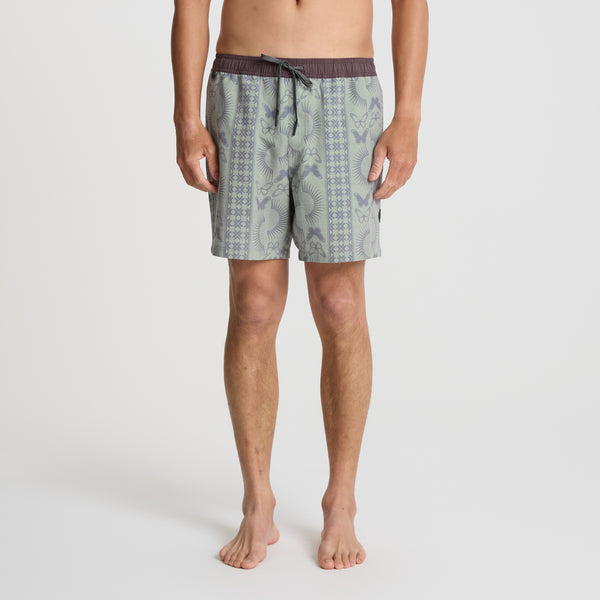 Roark Shorey Trunks In Seafoam Print