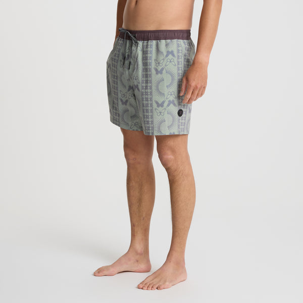 Roark Shorey Trunks In Seafoam Print