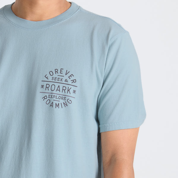 Roark Stamp Premium Tee In Dusty Blue