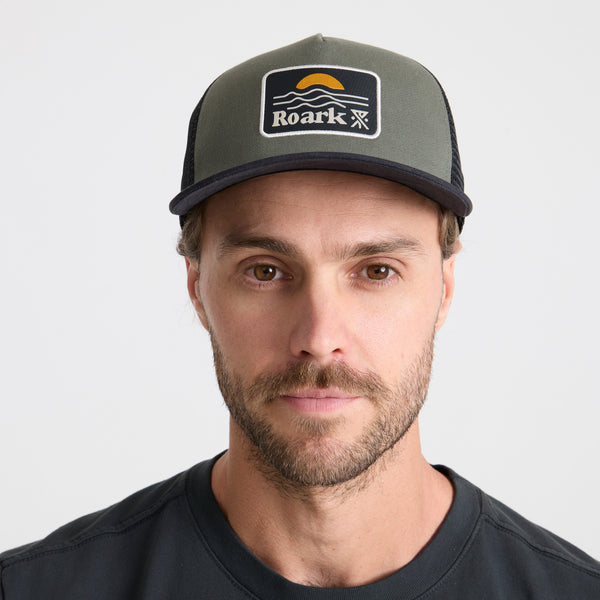 Roark Station Trucker Snapback Hat In Military