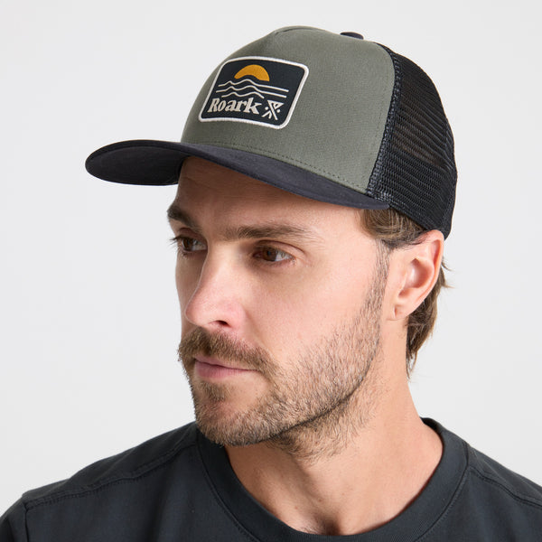 Roark Station Trucker Snapback Hat In Military