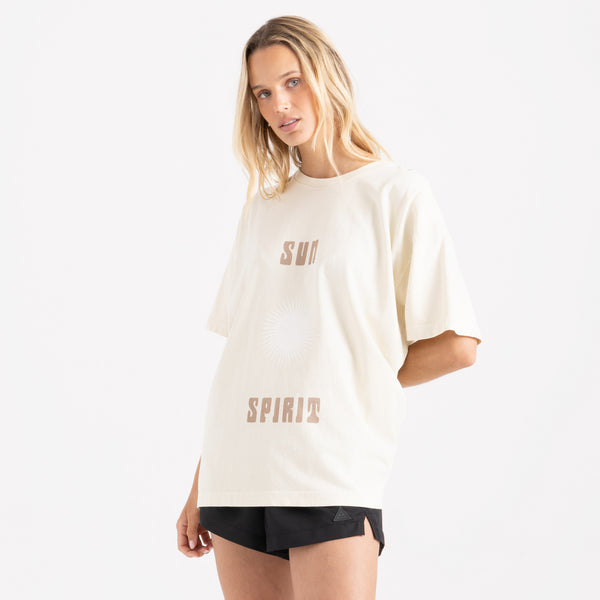 Roark Sun Oversized Premium Tee In Bone