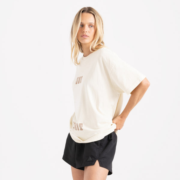 Roark Sun Oversized Premium Tee In Bone