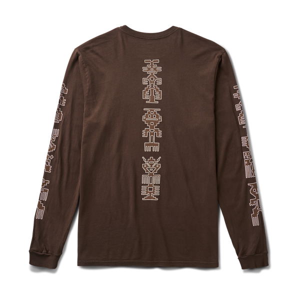 roark Tomas Premium Long Sleeve Tee in Dark Brown