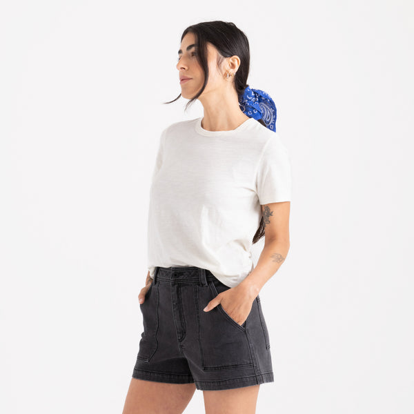 Roark Well Worn Short Sleeve Tee In Off White