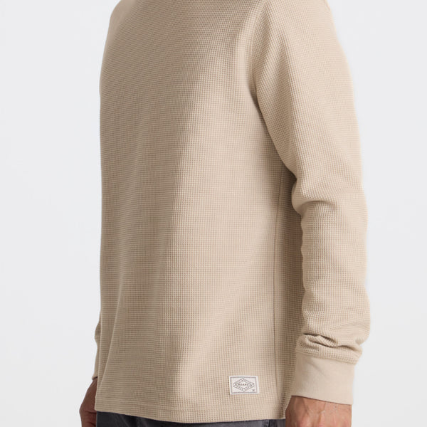 Roark Well Worn Thermal Long Sleeve Tee In Fossil