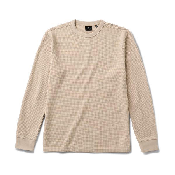 roark Well Worn Thermal Long Sleeve Tee in Fossil