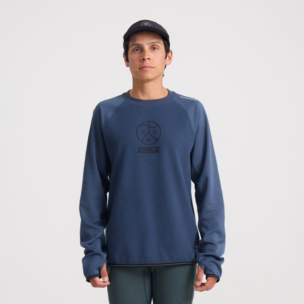 Roark White Cloud Crew Hoodie In Navy