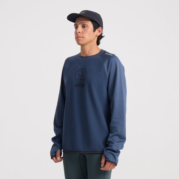 Roark White Cloud Crew Hoodie In Navy