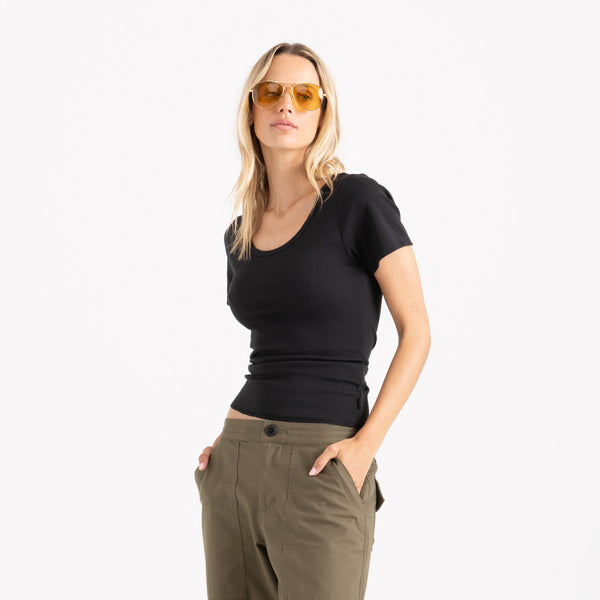 Roark Wind Worn Short Sleeve Tee In Black