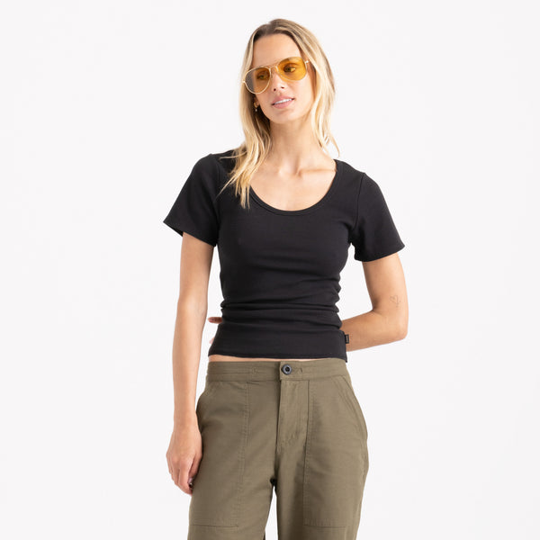 roark Wind Worn Short Sleeve Tee in Black