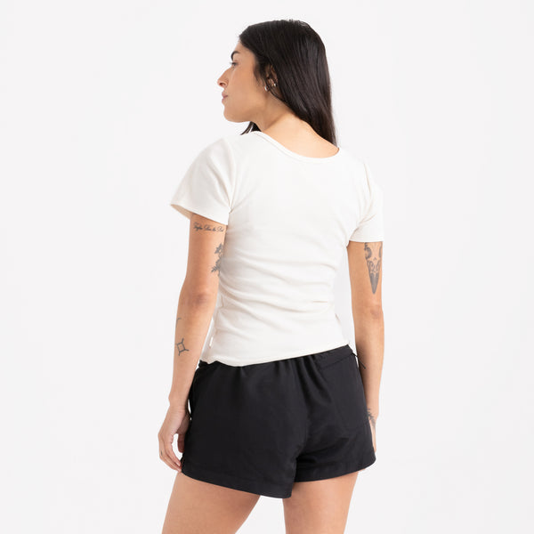 Roark Wind Worn Short Sleeve Tee In Off White