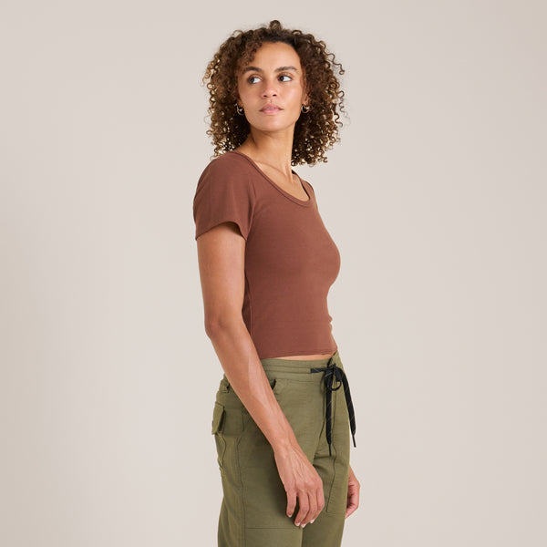 Roark Wind Worn Short Sleeve Tee In Sepia