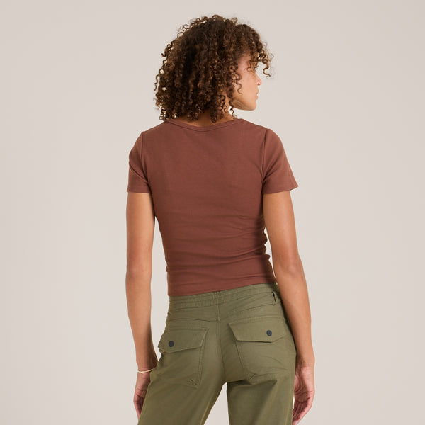 Roark Wind Worn Short Sleeve Tee In Sepia