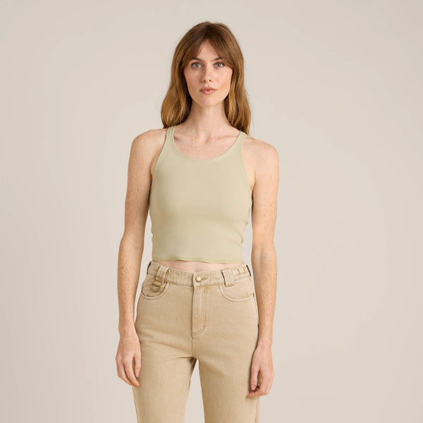 roark Wind Worn Tank Top in Eucalyptus