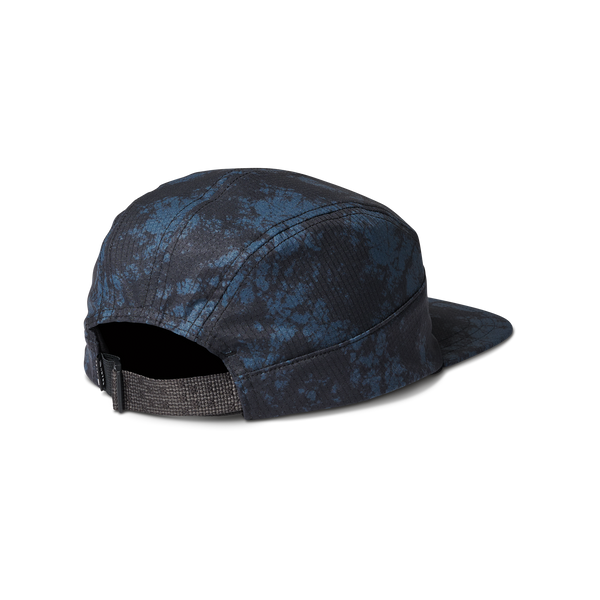 Roark Run Bless Up Camper Strapback Hat In Navy Tie Die