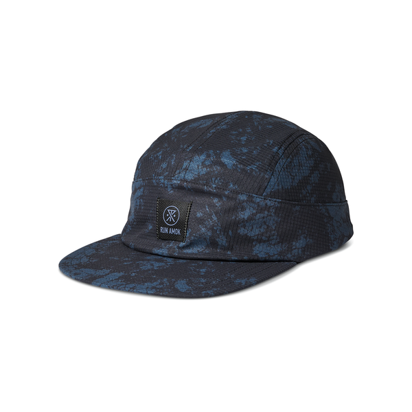 Roark Run Bless Up Camper Strapback Hat In Navy Tie Die