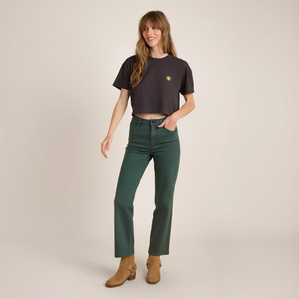 Roark Seek Cropped Boxy Premium Tee - Faded Black | Roark