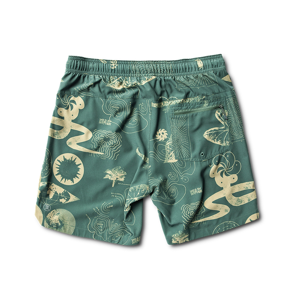 Roark Serrano 7" Active Stretch Shorts In Slate Green