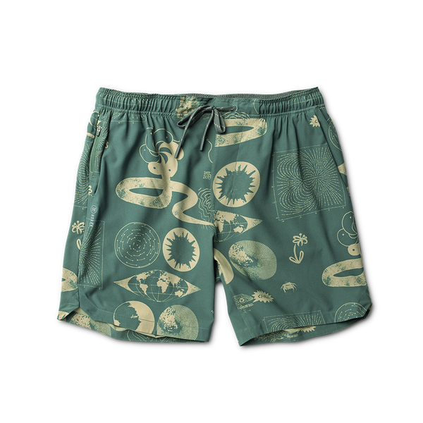 roark Serrano 7" Active Stretch Shorts in Slate Green