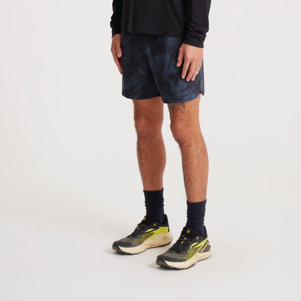 Roark Serrano Active Stretch Shorts In Navy Tie Die