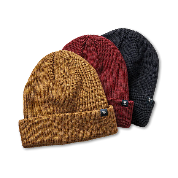 roark Turks 3-Pack Beanies in Dark Navy/Burgundy/Coyote Brown