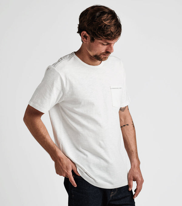 Roark Well Worn Midweight Organic Short Sleeve Tee - Off White