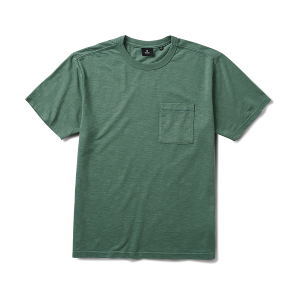 roark Well Worn Organic Short Sleeve Tee in Slate Green