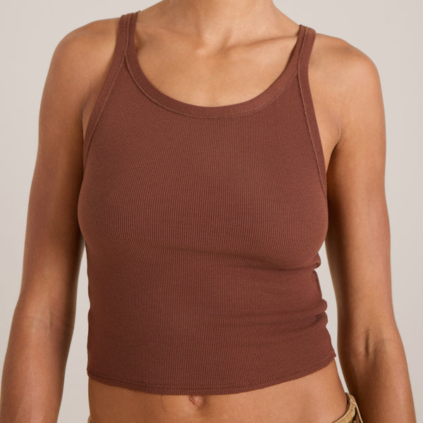 Roark Wind Worn Tank Sleeveless Short Sleeve Tee In Sepia