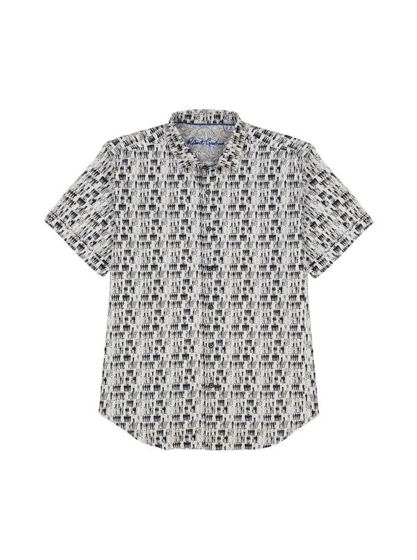 Robert Graham CROWD CONTROL SHORT SLEEVE BUTTON DOWN SHIRT