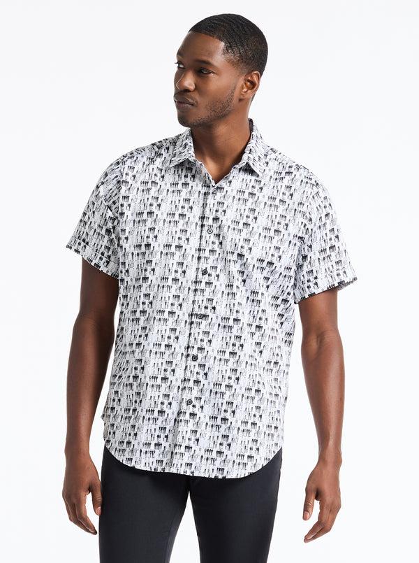 robert graham CROWD CONTROL SHORT SLEEVE BUTTON DOWN SHIRT