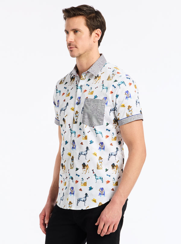 Robert Graham DOG SHOW SHORT SLEEVE BUTTON DOWN SHIRT
