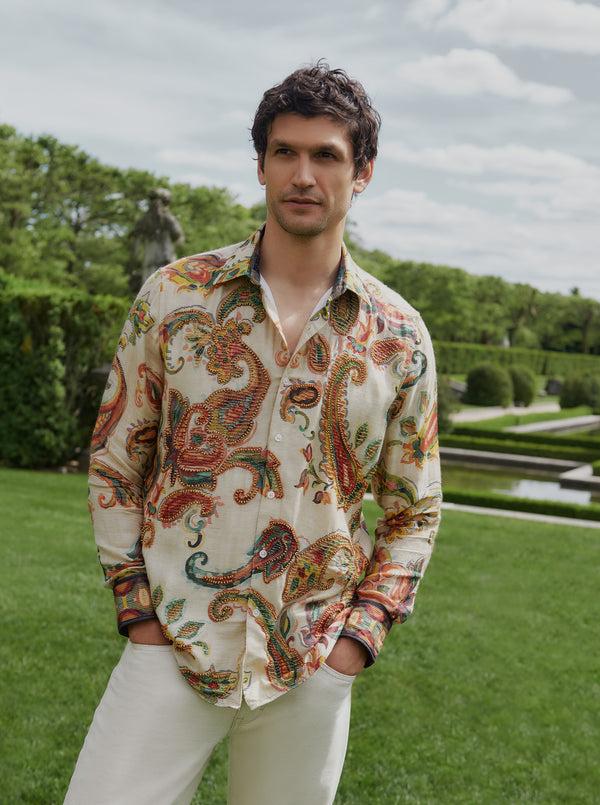 robert graham LIMITED EDITION BOCA DREAMS LONG SLEEVE BUTTON DOWN SHIRT