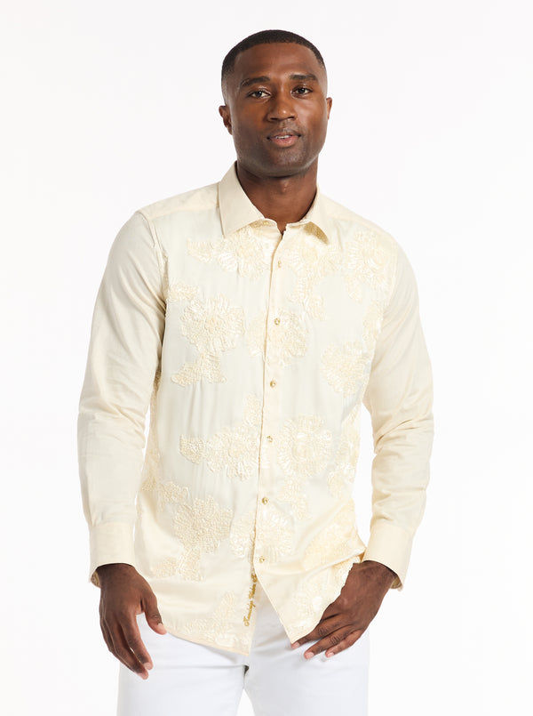 robert graham LIMITED EDITION CHAMPAGNE DREAM LONG SLEEVE BUTTON DOWN SHIRT