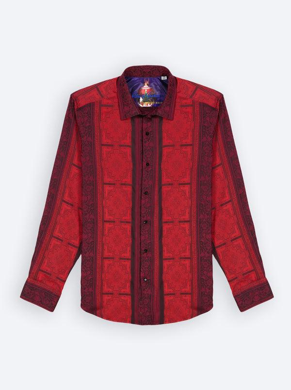 Robert Graham LIMITED EDITION CRIMSON CHEER LONG SLEEVE BUTTON DOWN SHIRT