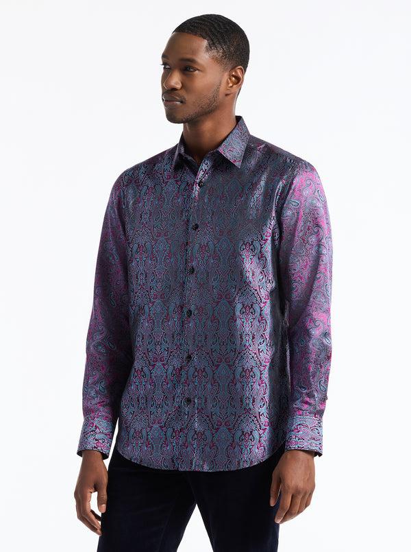 Robert Graham LIMITED EDITION EBONY EMBRACE LONG SLEEVE BUTTON DOWN SHIRT
