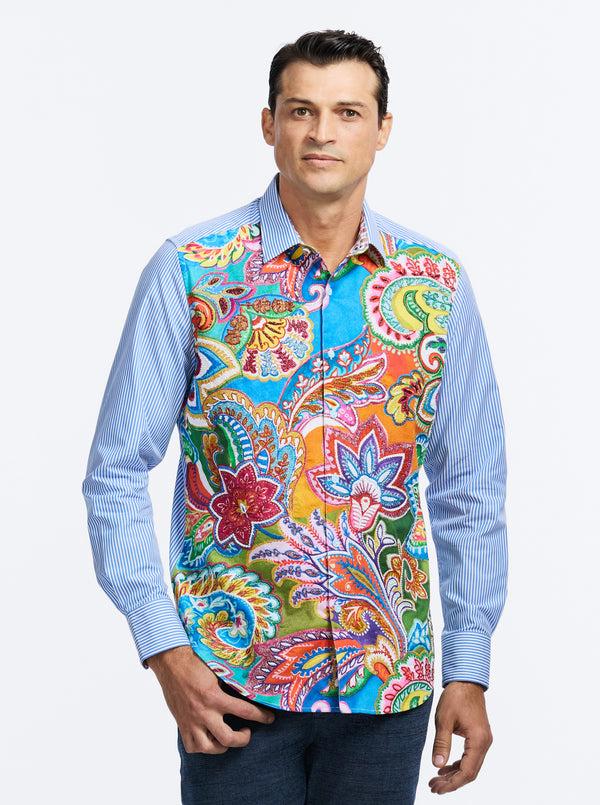 robert graham LIMITED EDITION KALEIDESCOPE LONG SLEEVE BUTTON DOWN