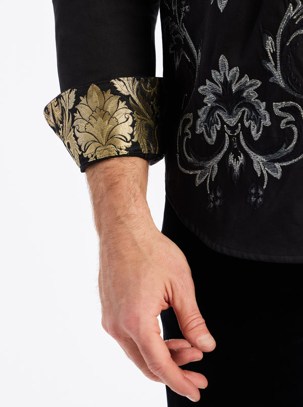 Robert Graham LIMITED EDITION LION'S SHADOW LONG SLEEVE BUTTON DOWN SHIRT TALL