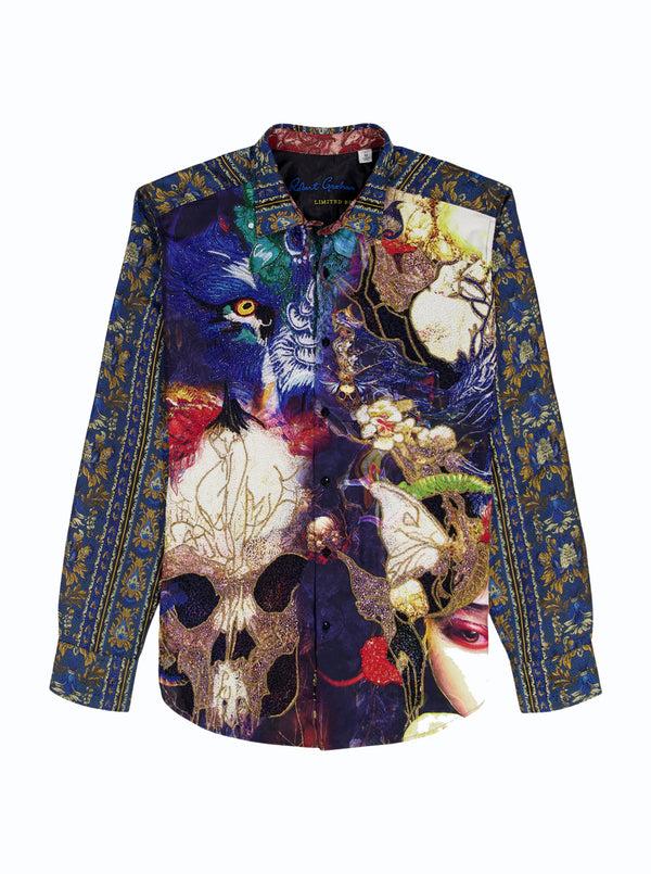 Robert Graham LIMITED EDITION RILEY'S LOBO LONG SLEEVE BUTTON DOWN SHIRT