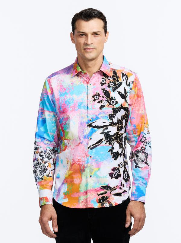 robert graham LIMITED EDITION THE GO-GO LONG SLEEVE BUTTON DOWN SHIRT