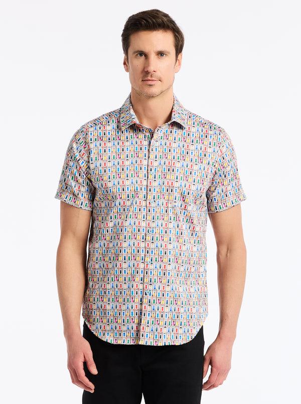 robert graham LIVINGSTON SHORT SLEEVE BUTTON DOWN SHIRT