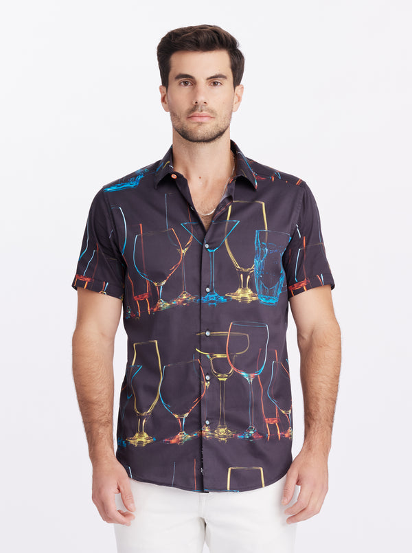 robert graham NEON NIGHTS SHORT SLEEVE BUTTON DOWN SHIRT