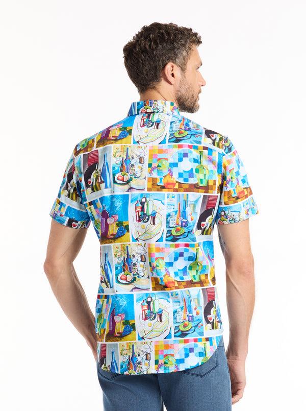 Robert Graham WINE & DINE SHORT SLEEVE BUTTON DOWN SHIRT