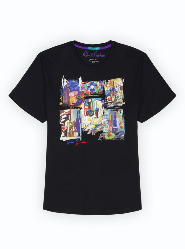 Robert Graham WINE & DINE SHORT SLEEVE BUTTON DOWN T-SHIRT