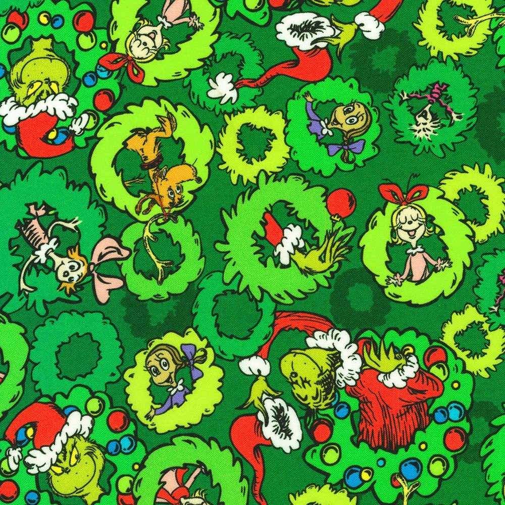 Robert Kaufman Fabrics ADED-22566-274 PINE By Dr. Seuss Enterprises From How The Grinch Stole Christmas