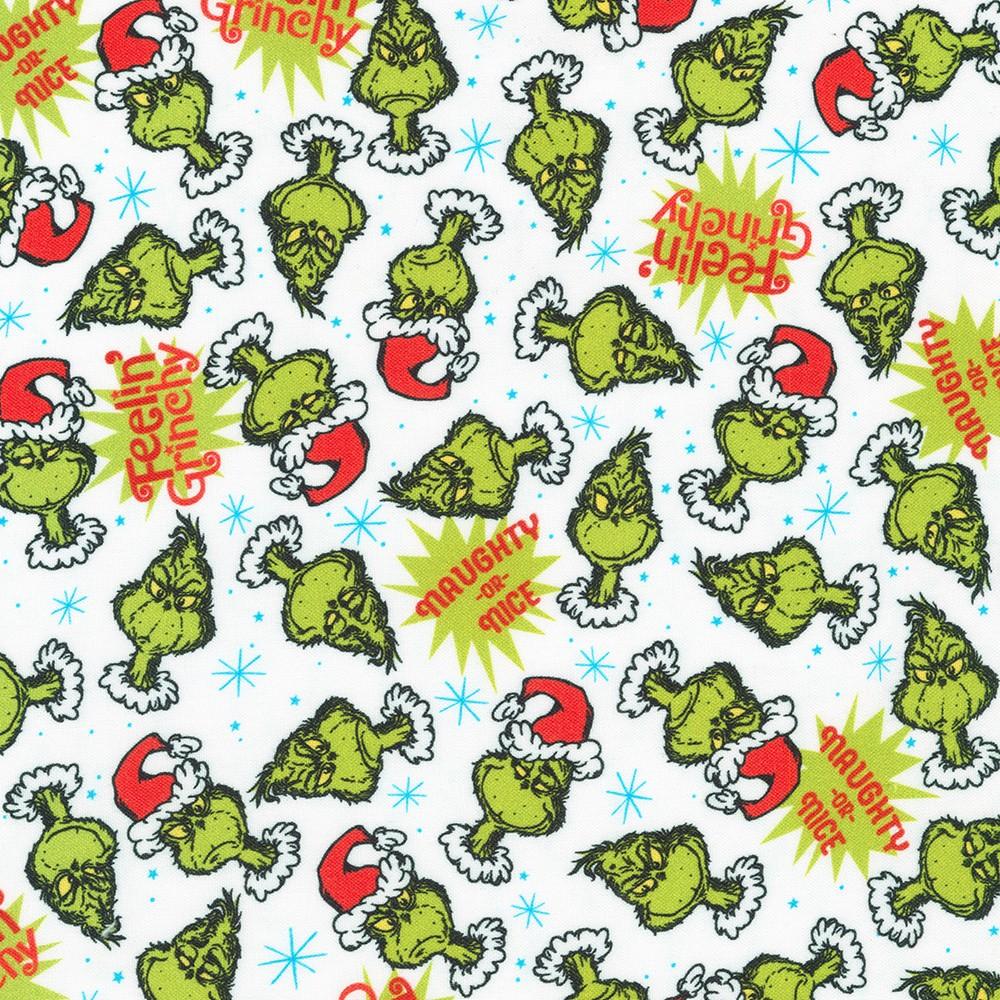 robert kaufman fabrics ADED-22567-478 CANDY CANE by Dr. Seuss Enterprises from How the Grinch Stole Christmas
