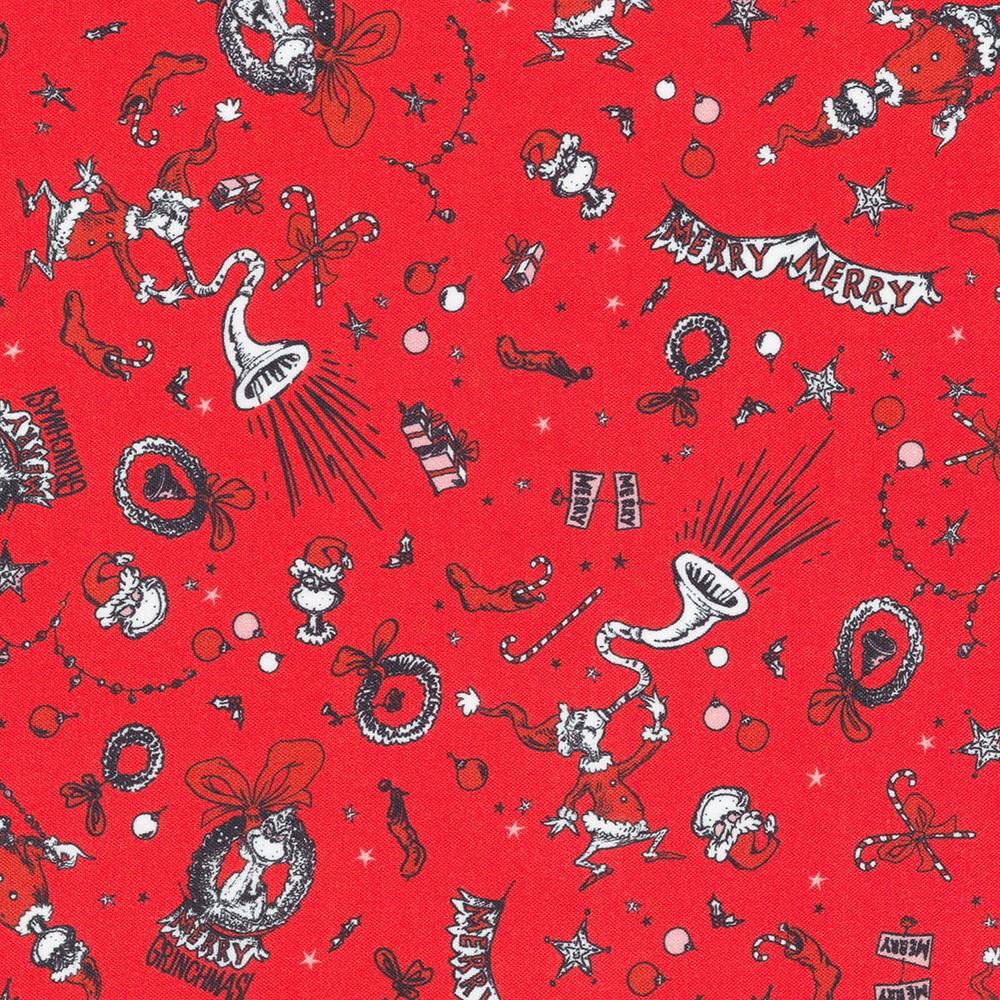 robert kaufman fabrics ADED-22568-223 HOLIDAY by Dr. Seuss Enterprises from How the Grinch Stole Christmas