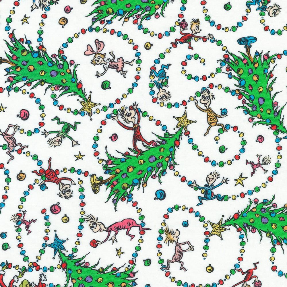robert kaufman fabrics ADED-22569-478 CANDY CANE by Dr. Seuss Enterprises from How the Grinch Stole Christmas