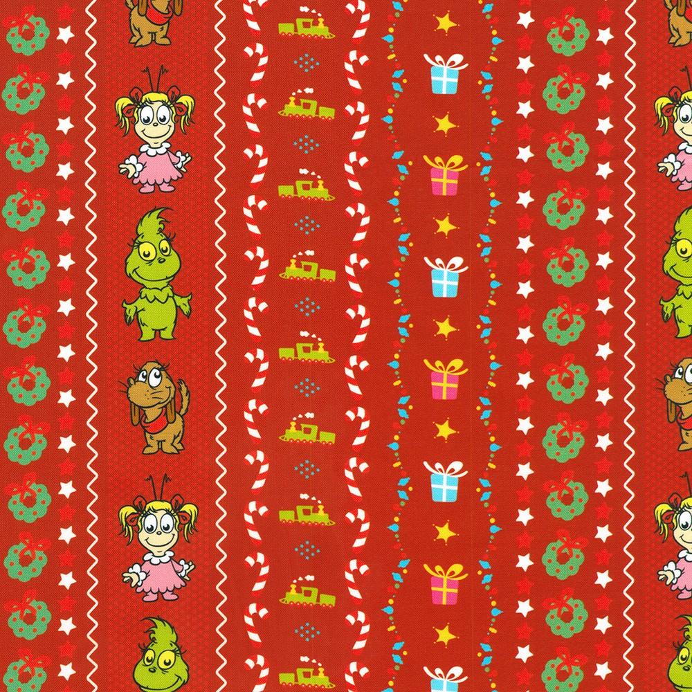 robert kaufman fabrics ADED-23873-3 RED by Dr. Seuss Enterprises from Little Grinch